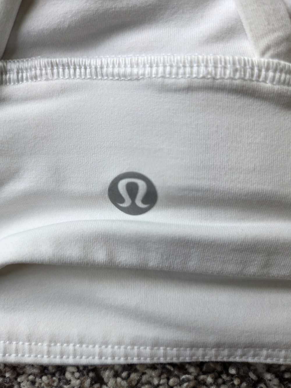 lululemon athletica white sports Bra with black logo print - Picture 4 of 5